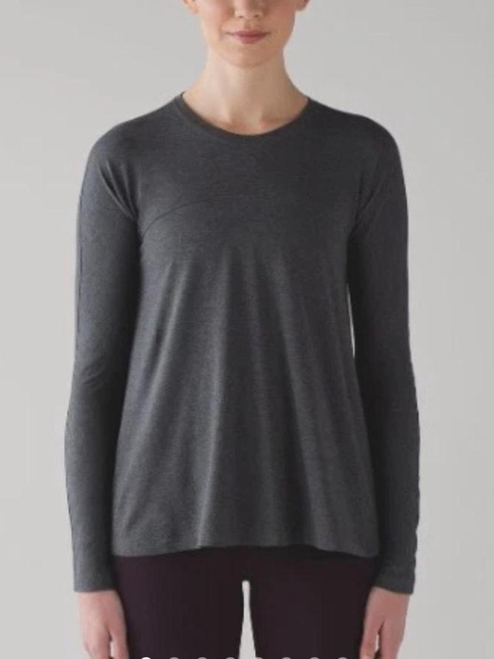 Lululemon Classic Long-Sleeve Crewneck Top - Charcoal Size 6